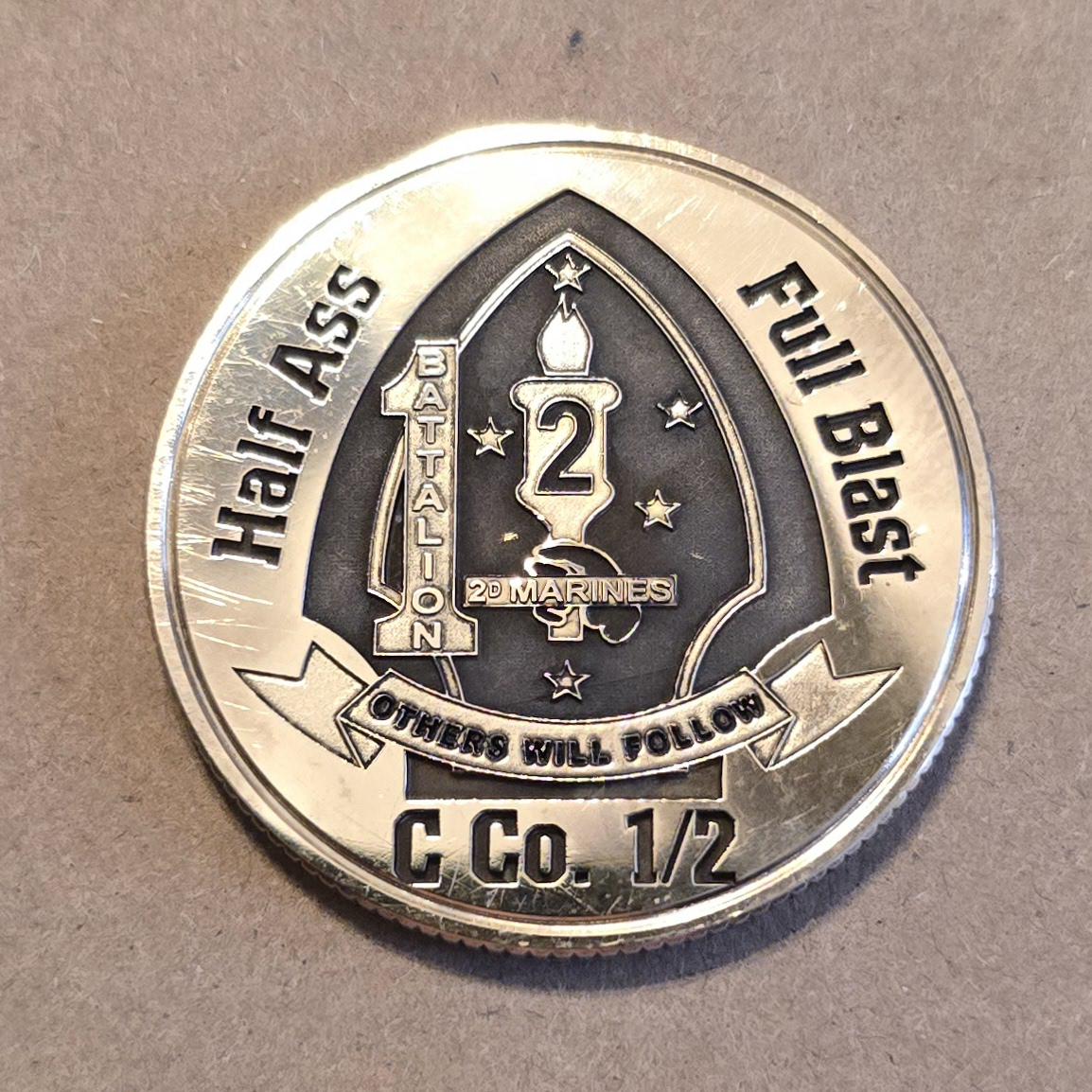1st Battalion 2nd Marine Pale Horse challenge coin